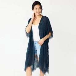 Women's Sonoma Goods For Life® Textured Gauze Cinched Topper Blue -Sonoma Goods For Life Shop unnamed file 15085