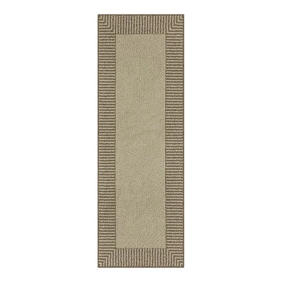 Sonoma Goods For Life® Encore Striped Border Washable Rug Brown Khaki 4 Sonoma Goods For Life® Encore Striped Border Washable Rug Brown Khaki - Image 2