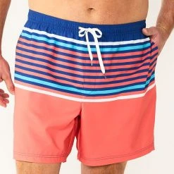 Men's Big & Tall Sonoma Goods For Life® Swim Trunks Jazzy Palm