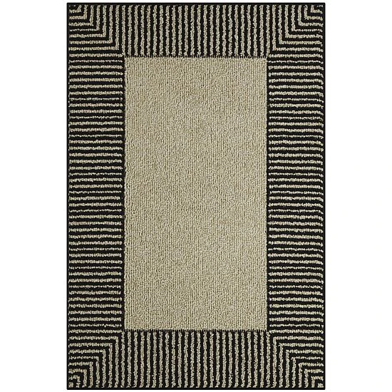 Sonoma Goods For Life® Encore Striped Border Washable Rug Brown Khaki 15 Sonoma Goods For Life® Encore Striped Border Washable Rug Brown Khaki - Image 13