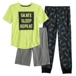 Boys 5-20 Sonoma Goods For Life® Top, Shorts & Pants Pajama Set Stay Wild