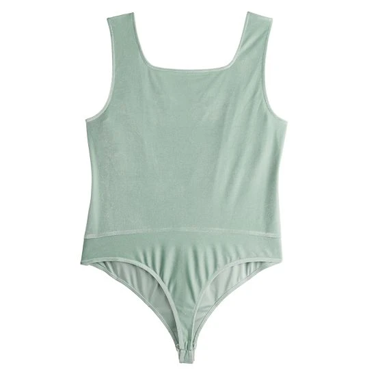 Plus Size Sonoma Goods For Life® X Denise Bidot Velvet Sleeveless Bodysuit Brown 5 Plus Size Sonoma Goods For Life® X Denise Bidot Velvet Sleeveless Bodysuit Brown - Image 3