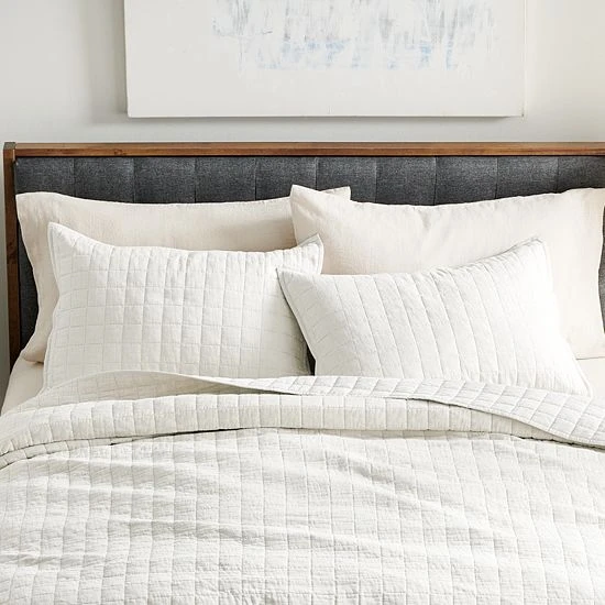 Sonoma Goods For Life® Cotton Linen Quilt Or Shams Gray 3 Sonoma Goods For Life® Cotton Linen Quilt Or Shams Gray - Image 2