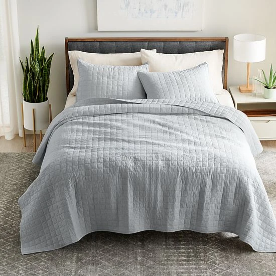 Sonoma Goods For Life® Cotton Linen Quilt Or Shams Gray 6 Sonoma Goods For Life® Cotton Linen Quilt Or Shams Gray - Image 5