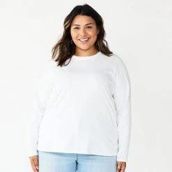 Plus Size Sonoma Goods For Life® Everyday Crewneck Long Sleeve Top Berry -Sonoma Goods For Life Shop unnamed file 1538