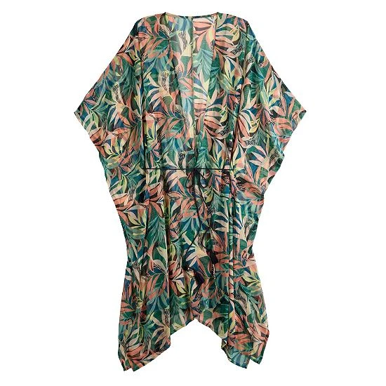 Women's Sonoma Goods For Life® Waist Tie Tropical Ruana 5 Women's Sonoma Goods For Life® Waist Tie Tropical Ruana - Image 3