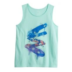 Boys 8-20 Sonoma Goods For Life® Sensory Adaptive Supersoft Graphic Tank Top Skate Palm Tree Teal
