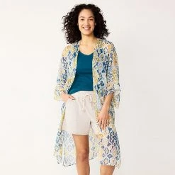 Women's Sonoma Goods For Life® Watercolor Ikat Long Kimono Ivory Multi 9 Women's Sonoma Goods For Life® Watercolor Ikat Long Kimono Ivory Multi -Sonoma Goods For Life Shop unnamed file 15441