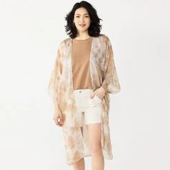 Women's Sonoma Goods For Life® Radial Tie-Dye Kimono Green -Sonoma Goods For Life Shop unnamed file 15481