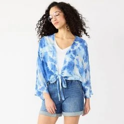 Women's Sonoma Goods For Life® Radial Tie-Dye Tie Front