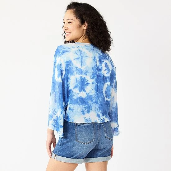 Women's Sonoma Goods For Life® Radial Tie-Dye Tie Front 4 Women's Sonoma Goods For Life® Radial Tie-Dye Tie Front - Image 2