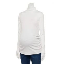 Maternity Sonoma Goods For Life® Long Sleeve Turtleneck Top Navy Stripe