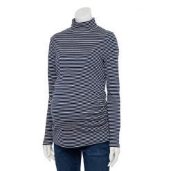 Maternity Sonoma Goods For Life® Long Sleeve Turtleneck Top Navy Stripe -Sonoma Goods For Life Shop unnamed file 15603