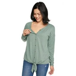 Maternity Sonoma Goods For Life® Knot-Hem Button-Front Nursing Top Black -Sonoma Goods For Life Shop unnamed file 15608