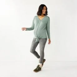 Maternity Sonoma Goods For Life® Knot-Hem Button-Front Nursing Top Black -Sonoma Goods For Life Shop unnamed file 15609