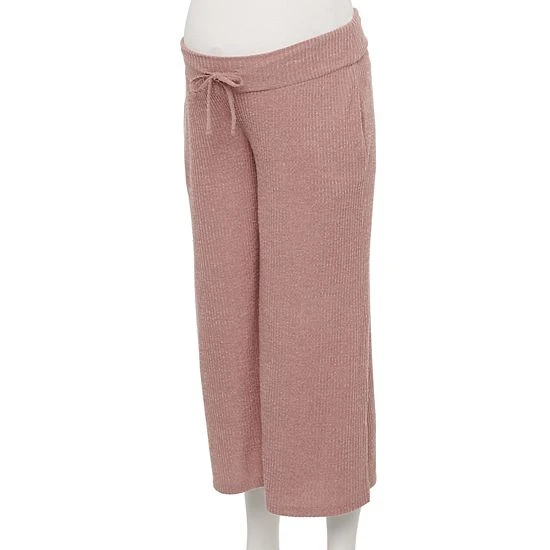 Maternity Sonoma Goods For Life® Under-the-Belly Hacci Crop Pants Chic Mauve 4 Maternity Sonoma Goods For Life® Under-the-Belly Hacci Crop Pants Chic Mauve - Image 2