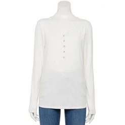 Maternity Sonoma Goods For Life® Nursing Henley Top White