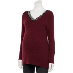 Maternity Sonoma Goods For Life® Lace Trim Sweater Black -Sonoma Goods For Life Shop unnamed file 15623