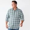 Big & Tall Sonoma Goods For Life® Regular-Fit Flannel Button-Down Shirt Brown Multi Buff