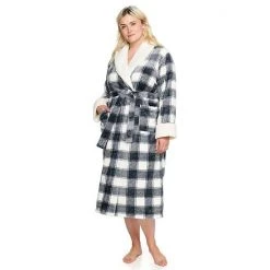 Plus Size Sonoma Goods For Life® Plush French Terry Long Robe Gray Buffalo Check -Sonoma Goods For Life Shop unnamed file 1752