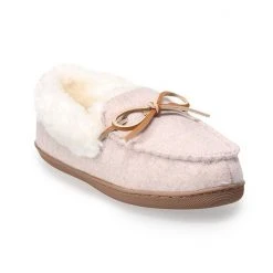 Sonoma Goods For Life® Women's Heathered Knit Moccasin Slippers Olive