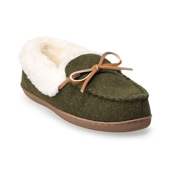 Sonoma Goods For Life® Women's Heathered Knit Moccasin Slippers Olive 5 Sonoma Goods For Life® Women's Heathered Knit Moccasin Slippers Olive - Image 3