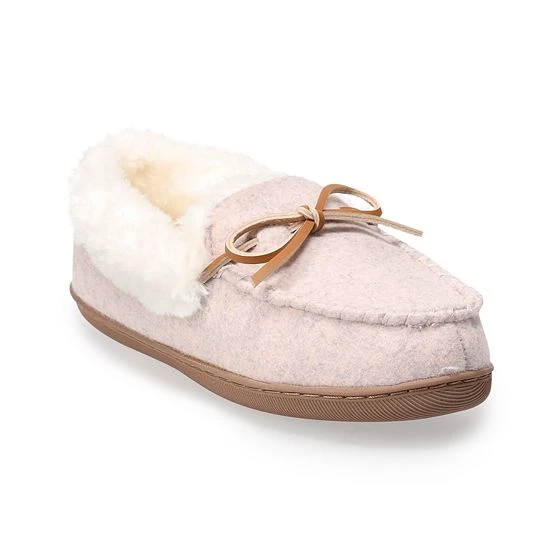 Sonoma Goods For Life® Women's Heathered Knit Moccasin Slippers Olive 6 Sonoma Goods For Life® Women's Heathered Knit Moccasin Slippers Olive - Image 4