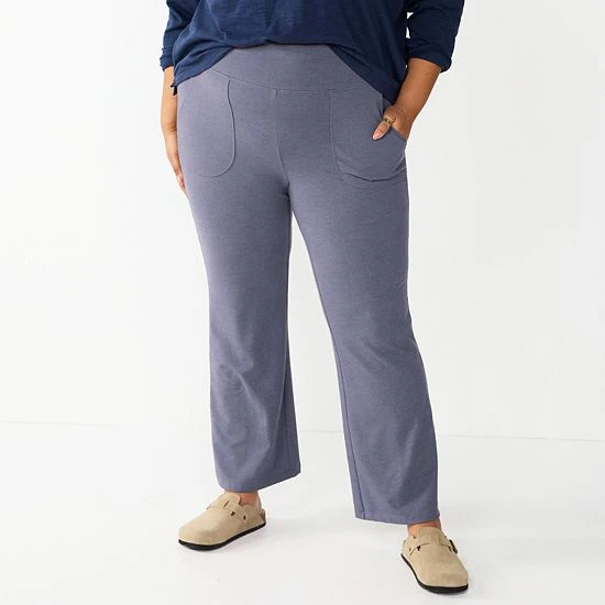 Plus Size Sonoma Goods For Life® High-Waisted Flare Leggings Violet 5 Plus Size Sonoma Goods For Life® High-Waisted Flare Leggings Violet - Image 3