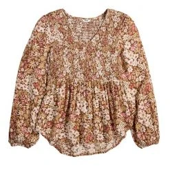 Women's Sonoma Goods For Life® Smocked Peasant Top Olive Mini Floral -Sonoma Goods For Life Shop unnamed file 1951