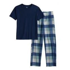 Boys 8-20 Sonoma Goods For Life® Tee & Microfleece Pants Pajama Set In Regular & Husky Red Plaid -Sonoma Goods For Life Shop unnamed file 201