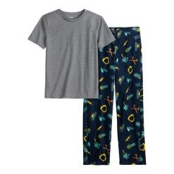 Boys 8-20 Sonoma Goods For Life® Tee & Microfleece Pants Pajama Set In Regular & Husky Red Plaid -Sonoma Goods For Life Shop unnamed file 212
