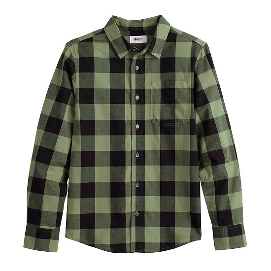 Boys 8-20 Sonoma Goods For Life® Plaid Button-Up Shirt In Regular & Husky Clean Plaid Orange 13 Boys 8-20 Sonoma Goods For Life® Plaid Button-Up Shirt In Regular & Husky Clean Plaid Orange - Image 11