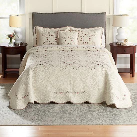 Sonoma Goods For Life® Embroidered Bedspread Or Sham Elizabeth 3 Sonoma Goods For Life® Embroidered Bedspread Or Sham Elizabeth