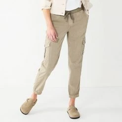Women's Sonoma Goods For Life® Mid Rise Pull On Jogger Pants Khaki -Sonoma Goods For Life Shop unnamed file 2237