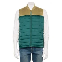 Men's Sonoma Goods For Life® Puffy Vest Green Beige Combo -Sonoma Goods For Life Shop unnamed file 2303