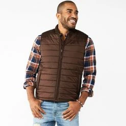 Men's Sonoma Goods For Life® Puffy Vest Green Beige Combo -Sonoma Goods For Life Shop unnamed file 2304