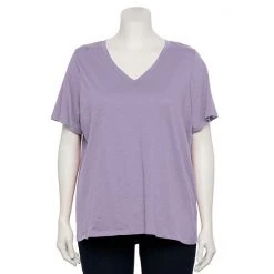 Plus Size Sonoma Goods For Life® Everyday V-Neck Tee Cobalt Blue -Sonoma Goods For Life Shop unnamed file 2350