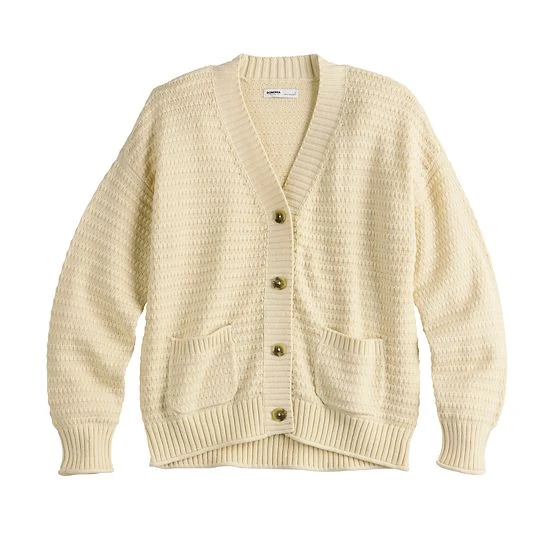 Women's Sonoma Goods For Life® Cropped Cardigan Gold 5 Women's Sonoma Goods For Life® Cropped Cardigan Gold - Image 3
