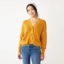 Women's Sonoma Goods For Life® Cropped Cardigan Gold 20 Women's Sonoma Goods For Life® Cropped Cardigan Gold -Sonoma Goods For Life Shop unnamed file 2385