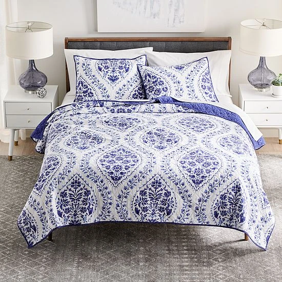 Sonoma Goods For Life® Heritage Reversible Cotton Quilt Or Sham Ogee Damask 10 Sonoma Goods For Life® Heritage Reversible Cotton Quilt Or Sham Ogee Damask - Image 8
