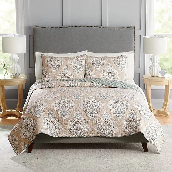 Sonoma Goods For Life® Heritage Reversible Cotton Quilt Or Sham Ogee Damask 16 Sonoma Goods For Life® Heritage Reversible Cotton Quilt Or Sham Ogee Damask - Image 14