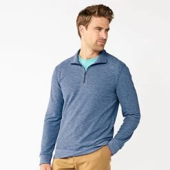 Men's Sonoma Goods For Life® Double-Knit Quarter-Zip Top Chili