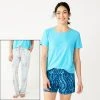 Women's Sonoma Goods For Life® 3-pc. Pajama Top, Pajama Pants & Pajama Shorts Sleep Set Blue Dots Tie Dye -Sonoma Goods For Life Shop unnamed file 2409