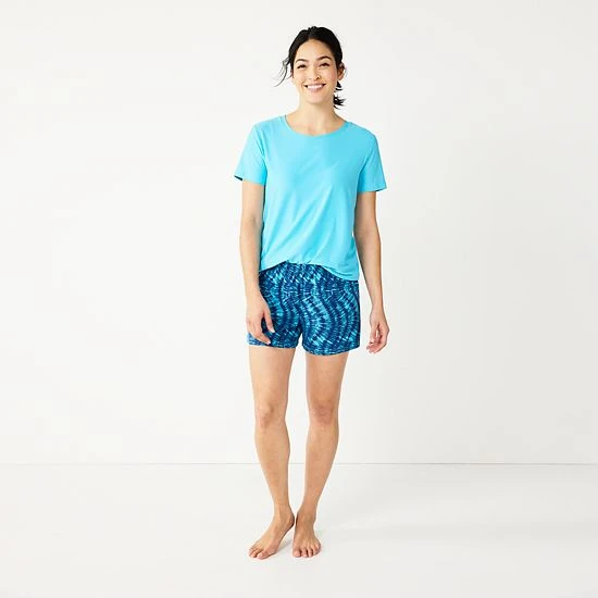 Women's Sonoma Goods For Life® 3-pc. Pajama Top, Pajama Pants & Pajama Shorts Sleep Set Blue Dots Tie Dye 5 Women's Sonoma Goods For Life® 3-pc. Pajama Top, Pajama Pants & Pajama Shorts Sleep Set Blue Dots Tie Dye - Image 3