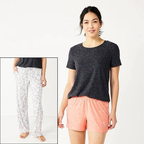 Women's Sonoma Goods For Life® 3-pc. Pajama Top, Pajama Pants & Pajama Shorts Sleep Set Blue Dots Tie Dye 7 Women's Sonoma Goods For Life® 3-pc. Pajama Top, Pajama Pants & Pajama Shorts Sleep Set Blue Dots Tie Dye - Image 5