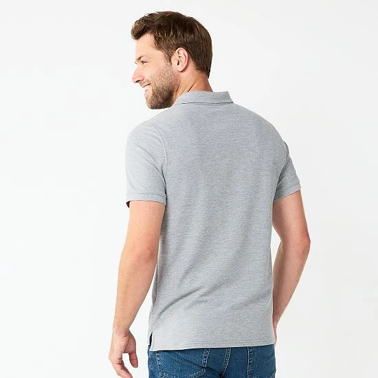 Men's Sonoma Goods For Life® Pique Polo Majestic Blue 4 Men's Sonoma Goods For Life® Pique Polo Majestic Blue - Image 2