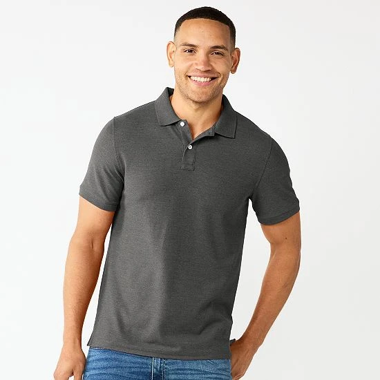 Men's Sonoma Goods For Life® Pique Polo Majestic Blue 6 Men's Sonoma Goods For Life® Pique Polo Majestic Blue - Image 4