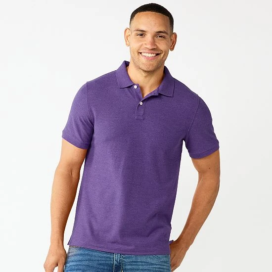 Men's Sonoma Goods For Life® Pique Polo Majestic Blue 10 Men's Sonoma Goods For Life® Pique Polo Majestic Blue - Image 8