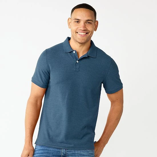 Men's Sonoma Goods For Life® Pique Polo Majestic Blue 11 Men's Sonoma Goods For Life® Pique Polo Majestic Blue - Image 9