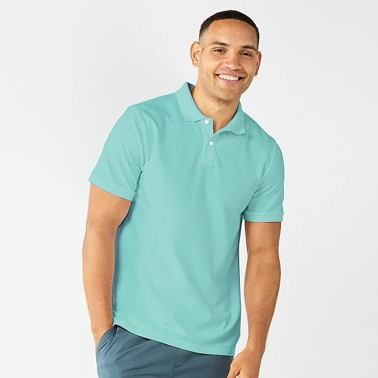Men's Sonoma Goods For Life® Pique Polo Majestic Blue 22 Men's Sonoma Goods For Life® Pique Polo Majestic Blue - Image 20